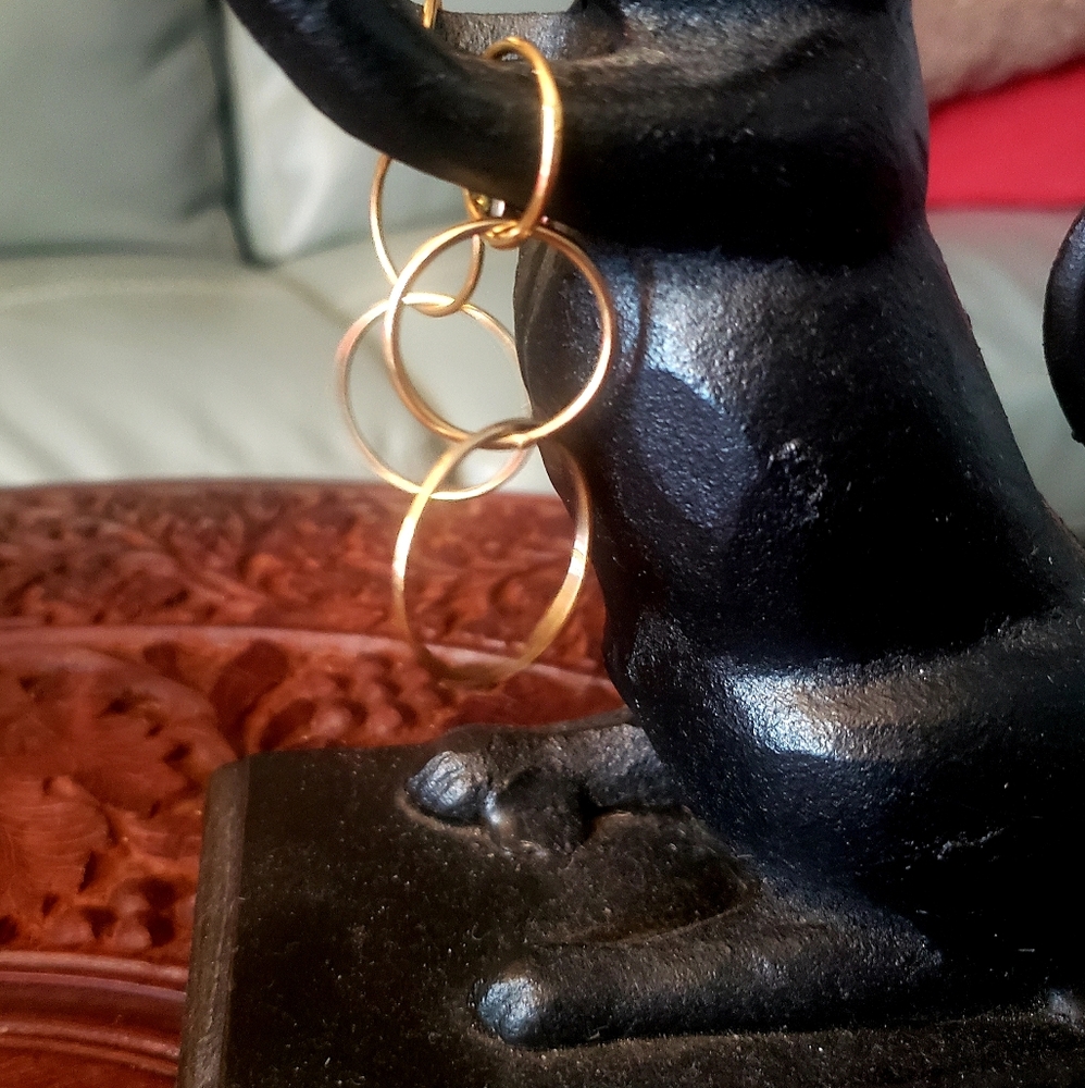 Golden Loop Earring - Picture 3 of 3